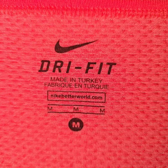 Nike Dri-fit Neon Orange Long Sleeve Knit Top Sz M - Picture 7 of 8